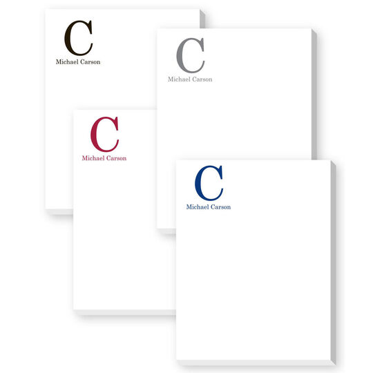 Initial and Name Mini Notepad Set